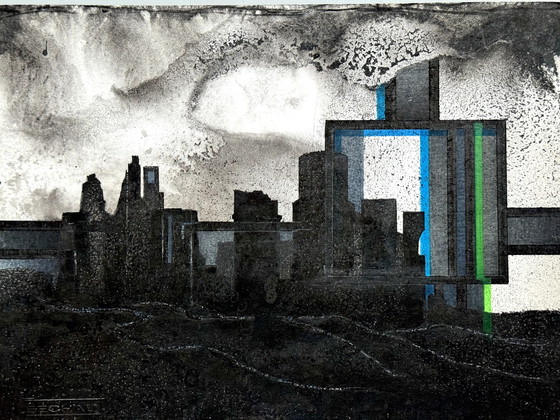 Image 1 of Eugène Eechaut (1928-2019) Abstract Landscape, Ink, 1993