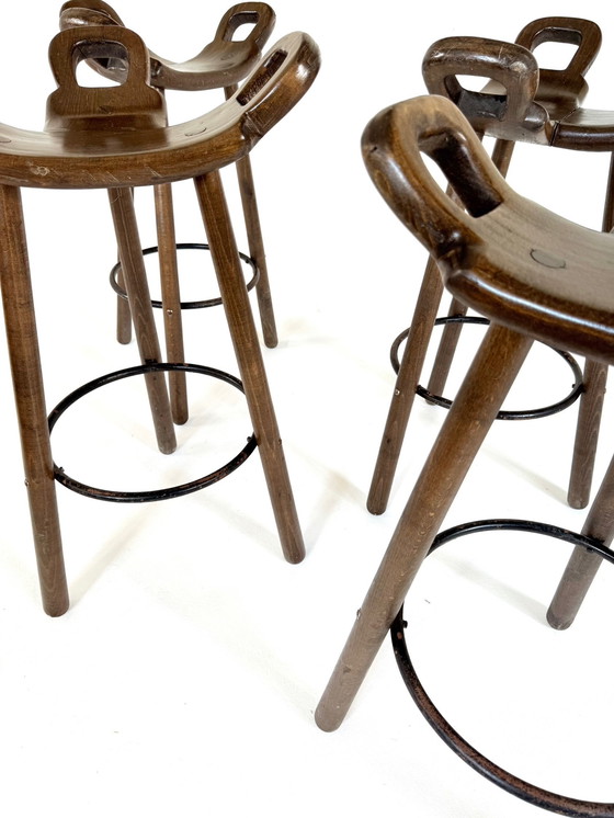 Image 1 of 4x vintage ‘Marbella’ barkrukken, Conoform ‘60