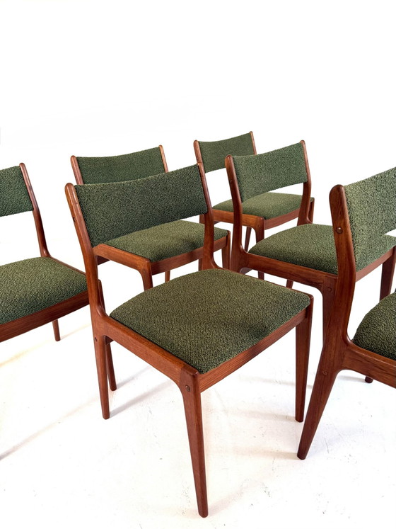 Image 1 of 6x gerestaureerde eetkamerstoel, Johannes Andersen ‘60