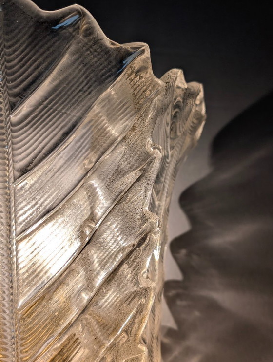 Image 1 of Coppia applique giganti Barovier & Toso Foglia d'Oro di Murano, anni '80