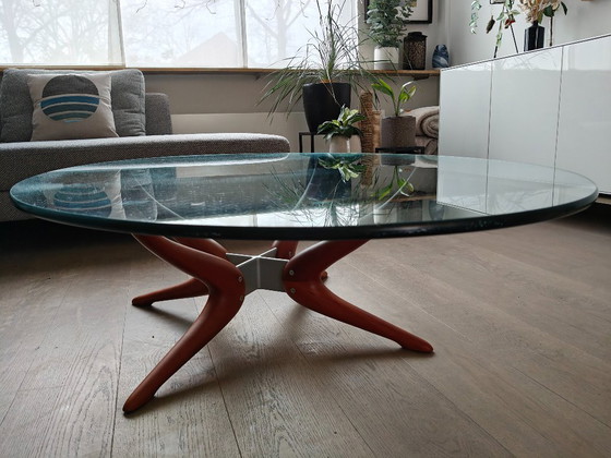 Image 1 of Porada Denuo Salontafel – Italiaans Design – Massief Hout & Glas