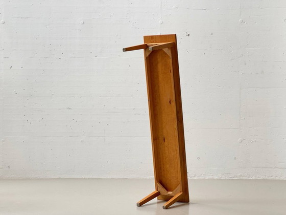 Image 1 of Banc/siège simple en bois de hêtre, Suisse, années 1970