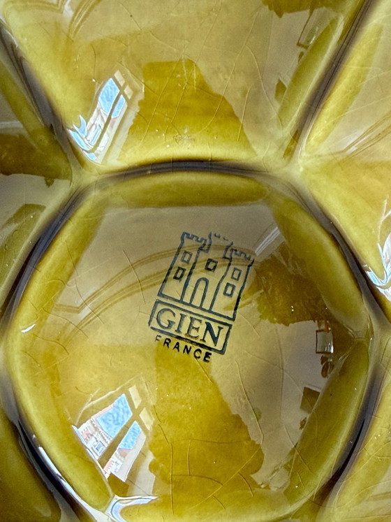 Image 1 of Oyster service in Gien earthenware with olive green glaze