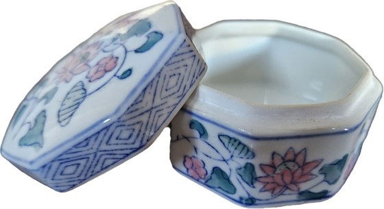Boîte vintage, Objets déco, Porcelaine, Bleu (photo 3 sur 5)
