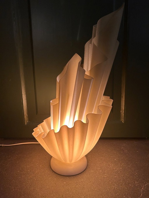 Vintage Georgia Jacob COROLLE Table Lamp (1970s) | Marble & Resin