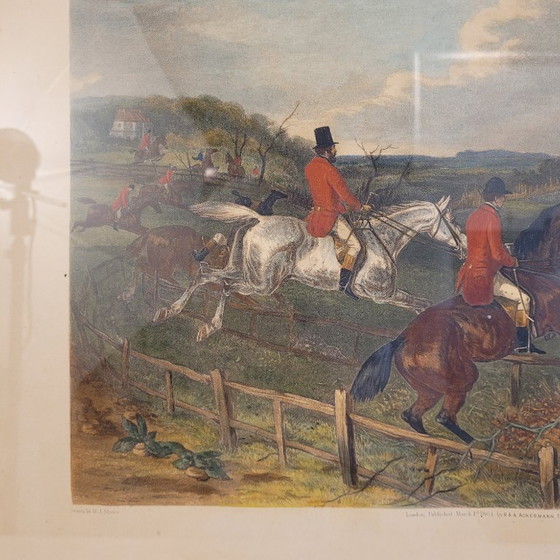 Image 1 of Engraving “Full cry”, J. Harris and William J. Shayer, 1864 - England