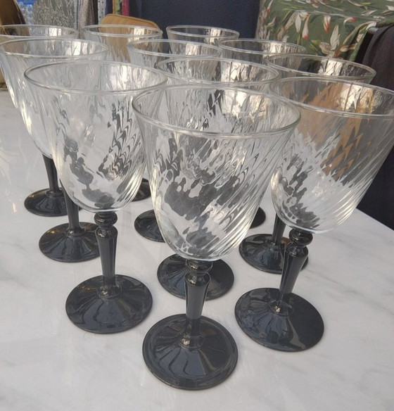 Image 1 of Bicchieri vintage Luminarc Nocturne Swirl