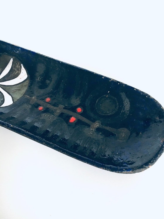 Image 1 of Plat XL en céramique d'atelier, conçu par Rogier Vandeweghe pour Perignem Studios, Belgique, années 1960