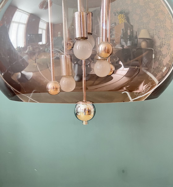 Image 1 of Lampada a sospensione Space Age con paralume in plastica