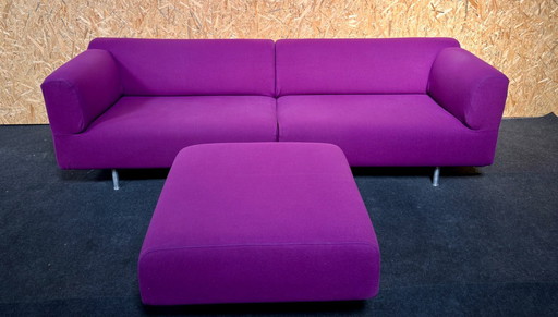 Sofá Cassina Modelo With, Piero Lissoni con otomana