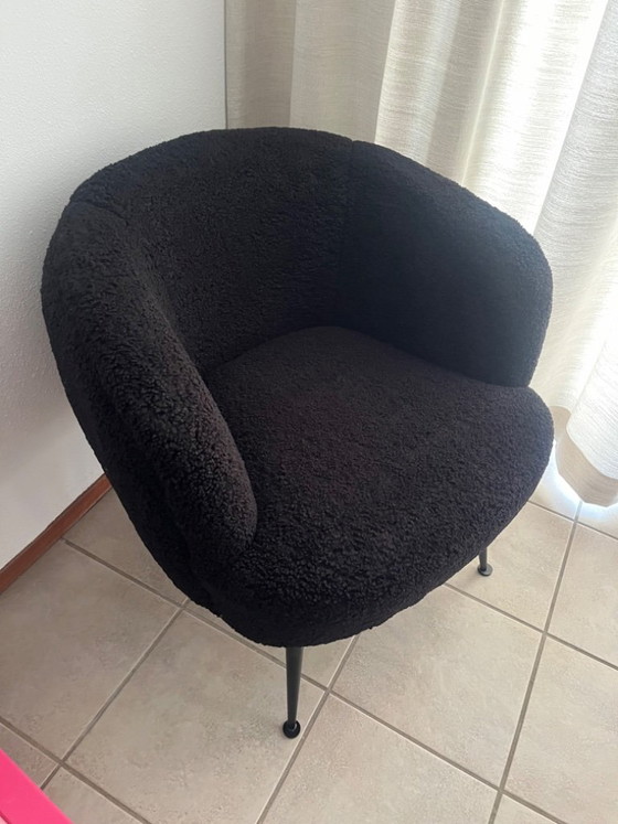 Zwarte teddy fauteuil – Metal, Textile (photo 3 of 5)