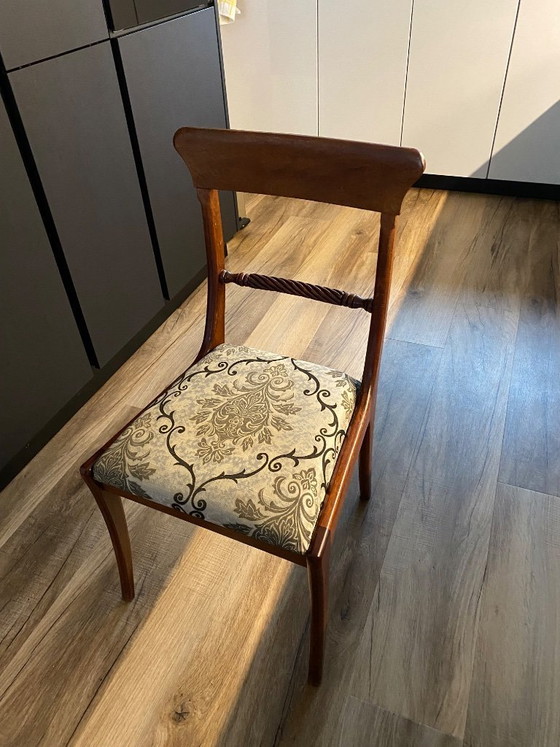 Image 1 of Solid Mahogany Dining Table with 6 Chairs (handmade)