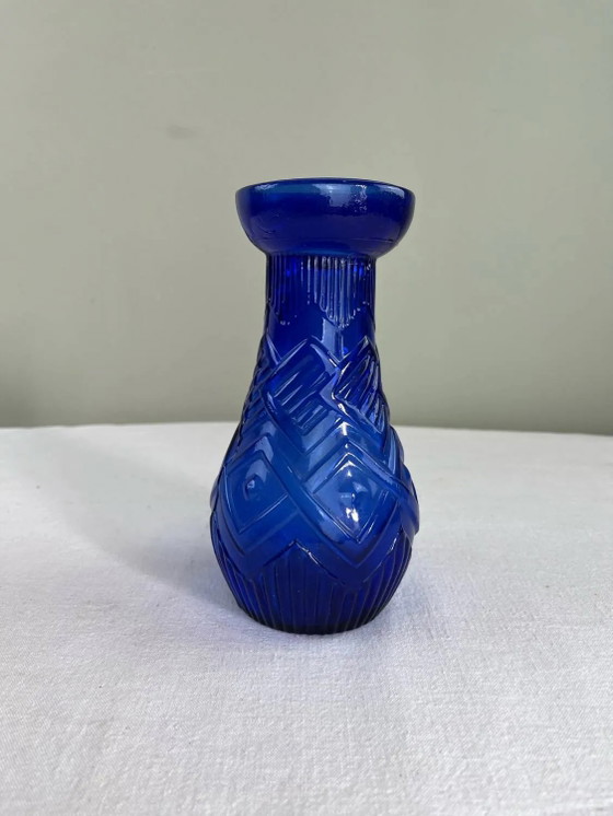 Vaso Art Déco blu cobalto – Vasi, Crystal, Glass, Art Deco (photo 4 of 7)