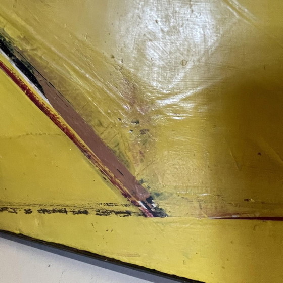 Serge Detriaux, Composition abstraite jaune, Huile sur panneau, 1982 – Peintures et dessins (photo 6 of 13)