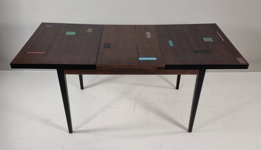 Vintage eettafel van essenhout, jaren 70