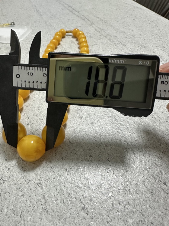 Image 1 of Egg Yolk Bakelite Necklace 55 grams