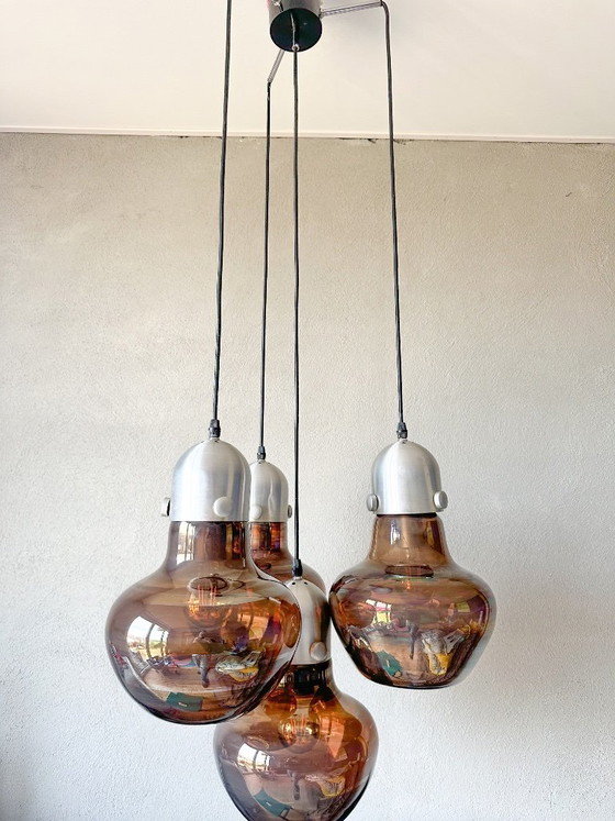 Vintage Nettetal Leuchten cascade lamp – Pendant lamps, Glass, Aluminium (photo 11 of 15)