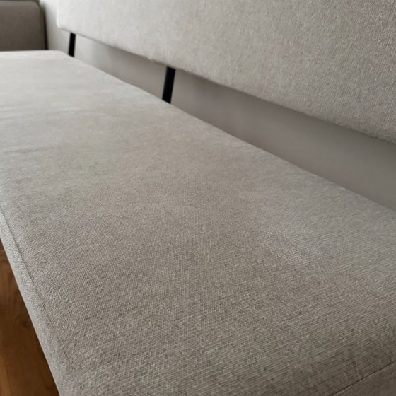 Image 1 of Banc de salle à manger scandinave Aspen beige recyclé