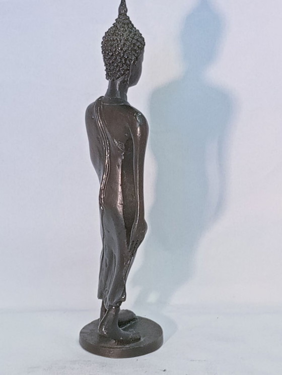 Aziatisch Boeddha beeld, bronskleurig, Beeldhouwkunst, Bruin (foto 5 van 8)