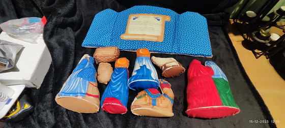 Image 1 of Nativity scene vintage cotton