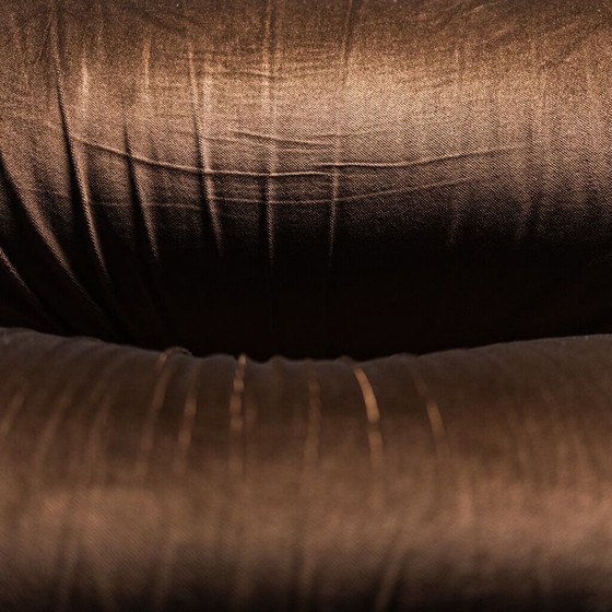 Image 1 of Pair of brown velvet armchairs by Doimo Salotti, 1970s