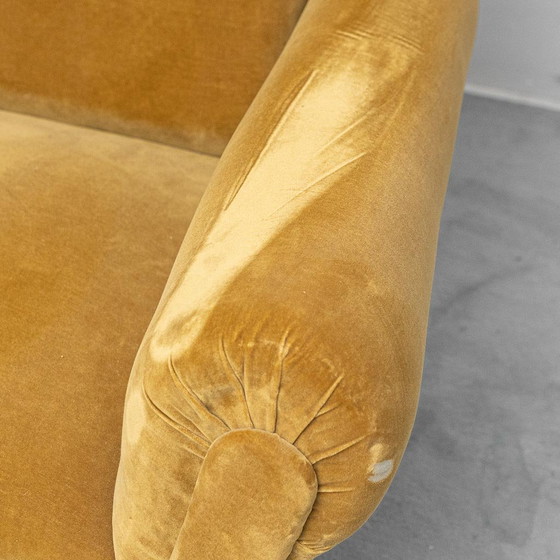 Coppia di poltrone vintage in velluto stile Gigi Radice – Design Italiano anni '50 – Metal, Velvet (photo 10 of 11)