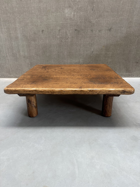Image 1 of XL Vintage massief houten salontafel