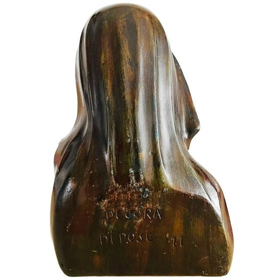 Image 1 of Vintage Italian Mary bust, deposited statue, 1960s