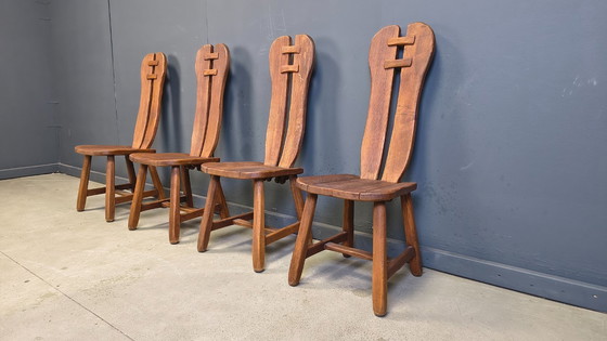 Image 1 of Vintage eetkamerstoelen van Depuydt, België, jaren 60.