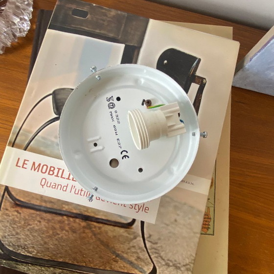 Vierkante Wandlamp Plafondlamp Transparant Glas Vintage Armatuur 1970 1980 – Wandlampen (photo 6 of 8)