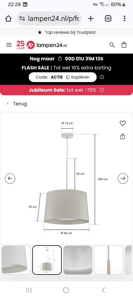 Image 1 of Hanging lamp Twiggy by Foscarini 