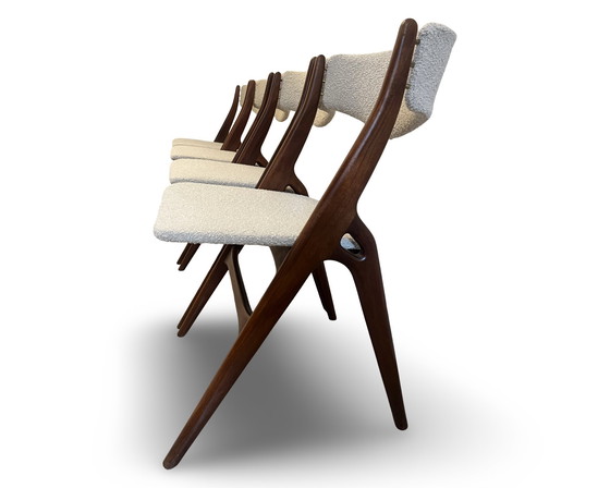 Image 1 of 4x Louis van Teeffelen Silla ASKA sillas de comedor bouclé