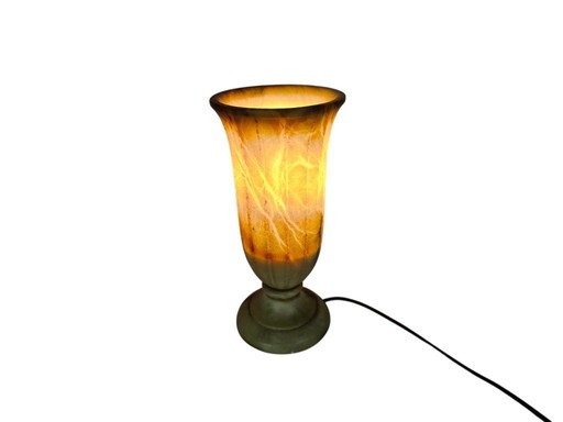 A. Pegasan S.L. - alabaster - Spain - goblet table lamp - 80s