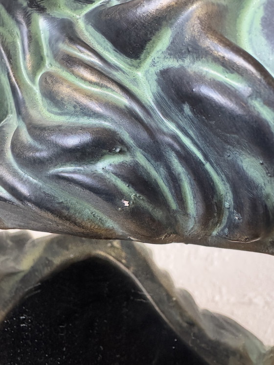 Image 1 of Cane pechinese, ceramica con patina bronzo, anni '60