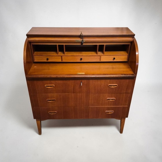 Mid Century Teak Sekretär Schreibtisch Schrank Egon Ostergaard 1960er – Svensk Möbelindustri (MSI), Kommoden (photo 2 of 13)