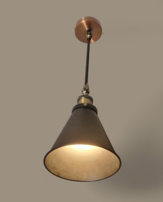 Image 1 of Applique in stile industriale - Alluminio e ottone