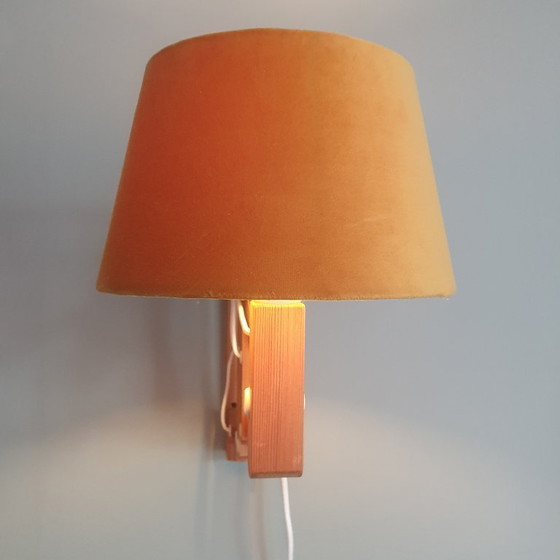 Image 1 of Lampe ciseaux vintage en bois Ikea des années 1980.