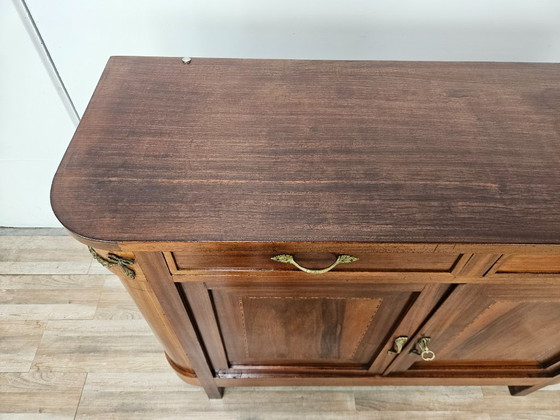 Image 1 of Early 20th century Art Nouveau sideboard with brass decorations