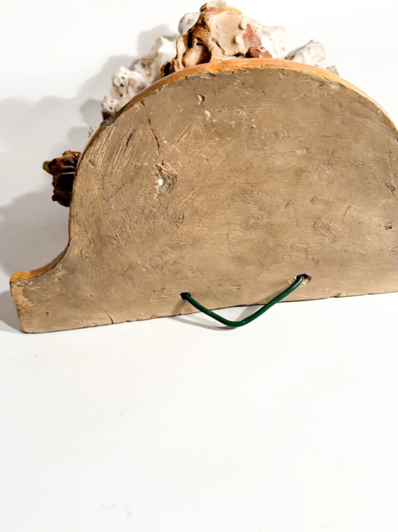 Grottaglie keramische wandplank uit de late 19e eeuw met masker – Decoratieve objecten, Ceramic (photo 9 of 10)