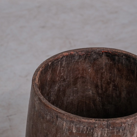 Image 1 of Jardinera circular o paragüero de madera primitivo