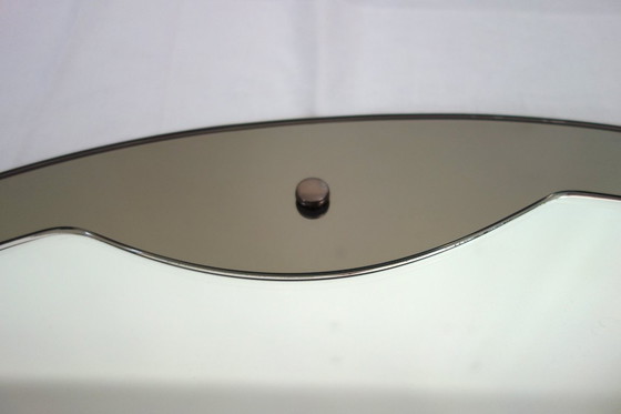 Image 1 of Ovale afgeschuinde spiegel van Lupi Cristal Luxor, Italië, 1970