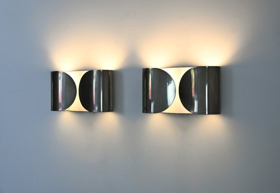 Image 1 of Chrome Foglio Sconces by Tobia & Afra Scarpa for Flos, 1960s, set of 2