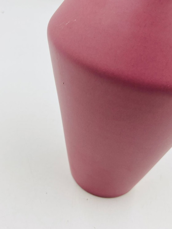 Image 1 of Vintage matte powder pink ceramic vase