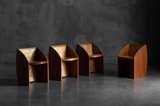 Image 1 of Postmoderne Geometrische Stühle, Italien, 1980er Jahre