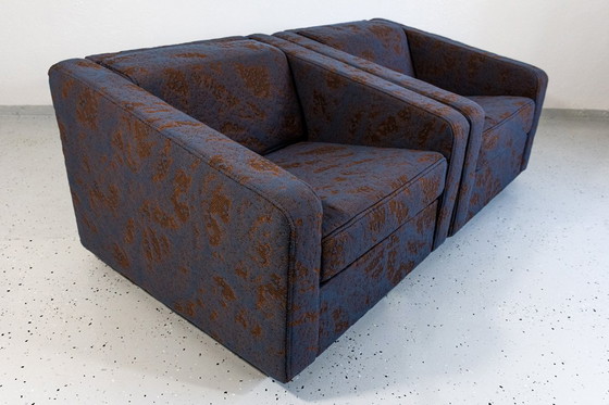 Image 1 of Poltrone geometriche vintage di Zfm, Polonia, anni '70, set da 2