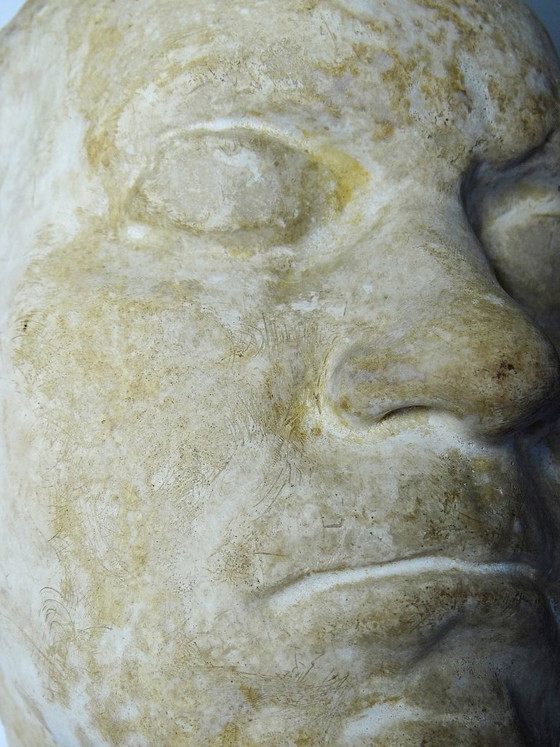 Image 1 of Gipsen dodenmasker van Beethoven, begin 20e eeuw