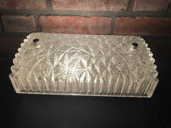 Image 1 of 2 vintage BUR wandlampen ijsglas kristal