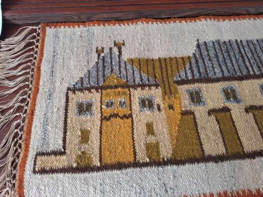 Kelim wandkleed wol handgemaakt vintage