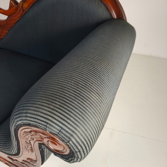 Image 1 of Gesneden zwaan chaise longue, 20e eeuw