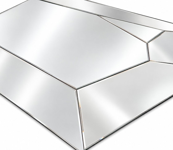Grote Asymmetrische Wandspiegel met Hedendaags Italiaans Multifacet Ontwerp – Glass (photo 5 of 9)